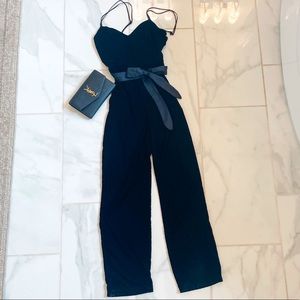 Abercrombie velvet, silk tie jumpsuit. Size XS worn 1x.